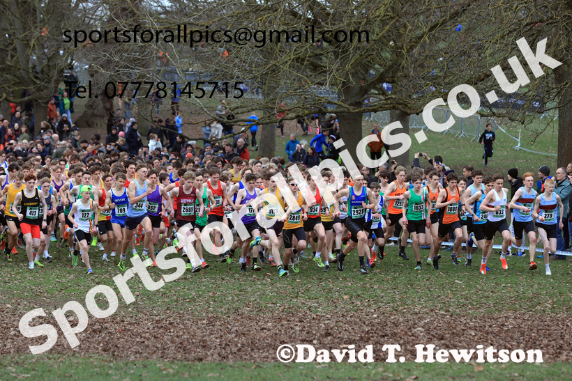Mens Under-17s 2026 UK CAU Inter Counties Cross Country, Wollaton Park, Nottingham. Photo: David T. Hewitson/Sports for All Pics